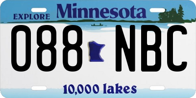 MN license plate 088NBC