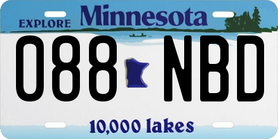 MN license plate 088NBD