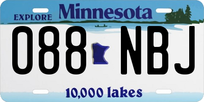 MN license plate 088NBJ