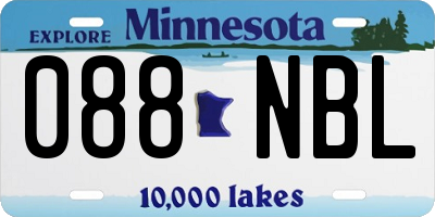MN license plate 088NBL