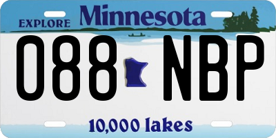 MN license plate 088NBP