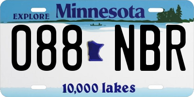 MN license plate 088NBR