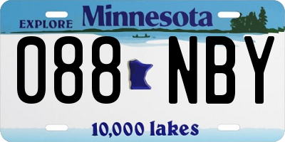 MN license plate 088NBY