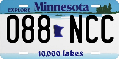 MN license plate 088NCC