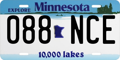 MN license plate 088NCE