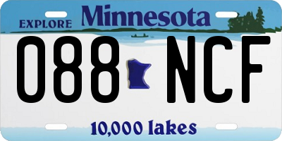 MN license plate 088NCF