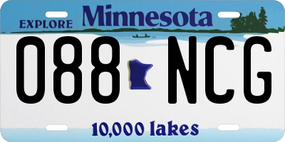 MN license plate 088NCG
