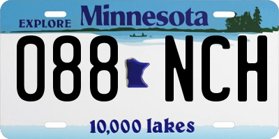 MN license plate 088NCH