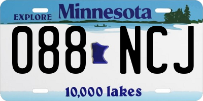 MN license plate 088NCJ