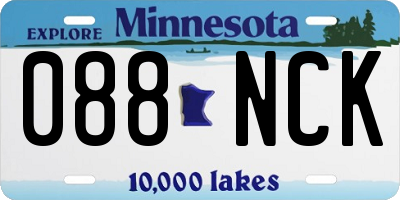 MN license plate 088NCK