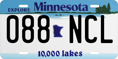 MN license plate 088NCL