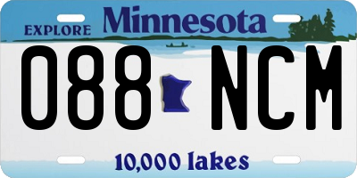 MN license plate 088NCM