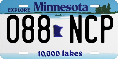 MN license plate 088NCP