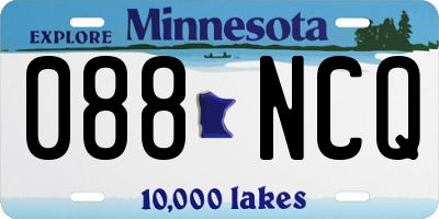 MN license plate 088NCQ