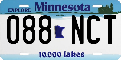 MN license plate 088NCT