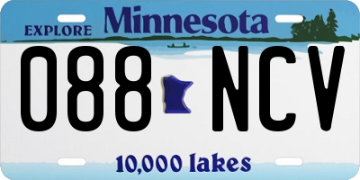 MN license plate 088NCV