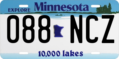 MN license plate 088NCZ