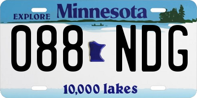 MN license plate 088NDG