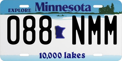 MN license plate 088NMM