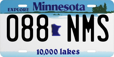 MN license plate 088NMS