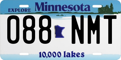 MN license plate 088NMT