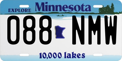 MN license plate 088NMW