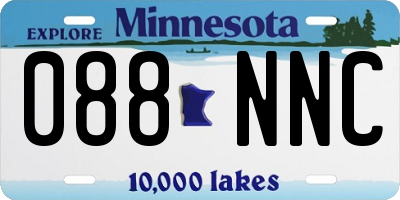 MN license plate 088NNC