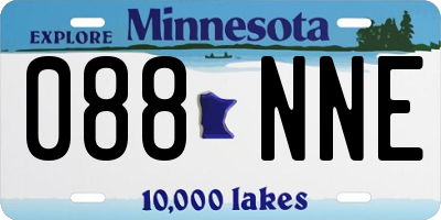 MN license plate 088NNE