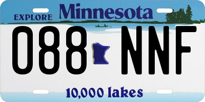 MN license plate 088NNF