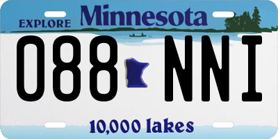 MN license plate 088NNI