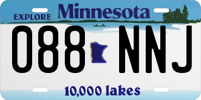 MN license plate 088NNJ