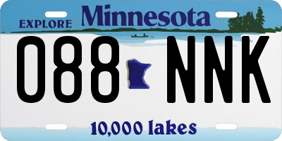 MN license plate 088NNK