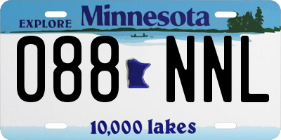 MN license plate 088NNL