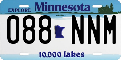 MN license plate 088NNM