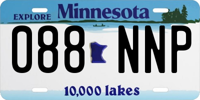MN license plate 088NNP