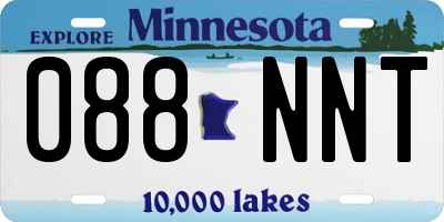 MN license plate 088NNT