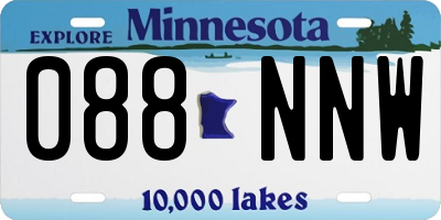MN license plate 088NNW