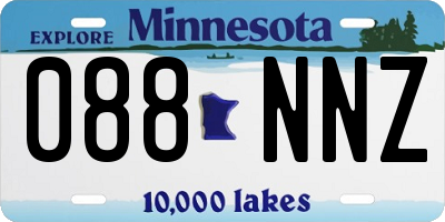 MN license plate 088NNZ