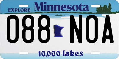 MN license plate 088NOA