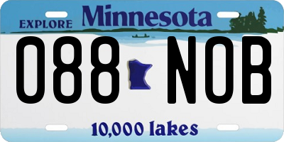 MN license plate 088NOB