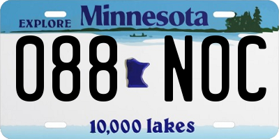 MN license plate 088NOC