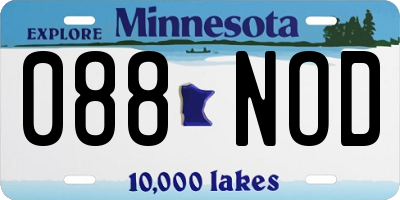 MN license plate 088NOD