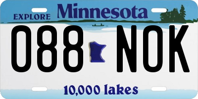 MN license plate 088NOK