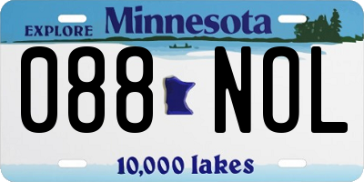 MN license plate 088NOL