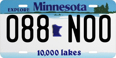 MN license plate 088NOO