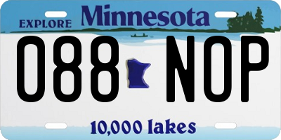 MN license plate 088NOP