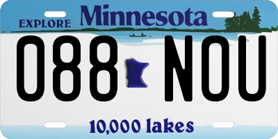 MN license plate 088NOU
