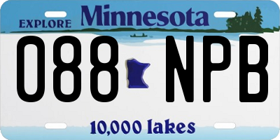 MN license plate 088NPB