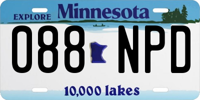 MN license plate 088NPD