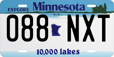 MN license plate 088NXT